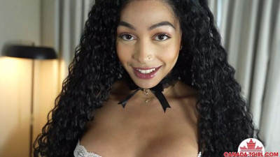 Curly hair movie with glamorous Mirage from Grooby Girls