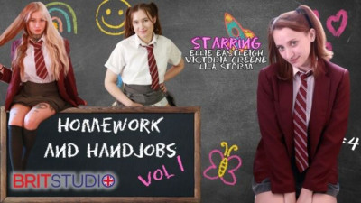 Dainty hussy at handjobs movie