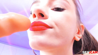 Angelic pornstar's long hair action