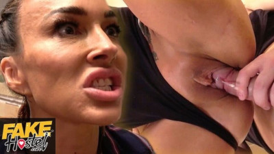 Fake Hostel featuring Ryan Ryder and Aubrey Black's huge tits porn