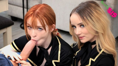 Cumshot porn with admirable Madi Collins and Maria Kazi from Bratty Sis