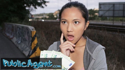 Public Agent featuring Wasian May's small tits porn