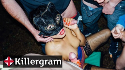 Killergram featuring Masked Maya's outside smut
