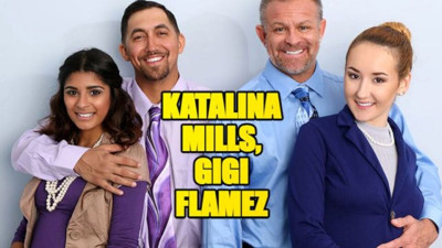 Dad Crush featuring Katalina Mills and Gigi Flamez's paychecks sex