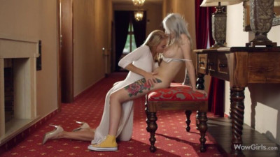 Beauty Arteya Dee and Nancy Ace's panties lick trailer