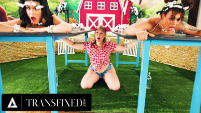 Sophisticated Eva's trans with girl in transgender action